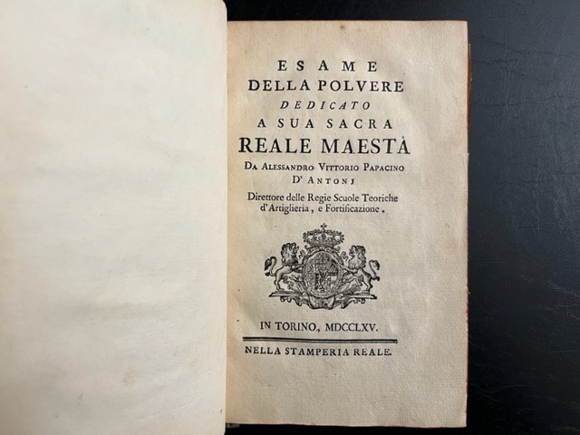 Esame della polvere dedicata a Sua Sacra Reale Maestà...